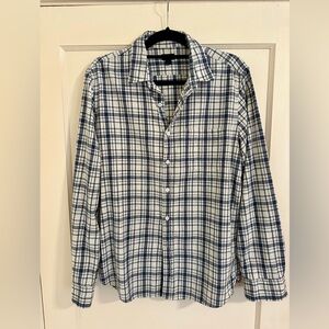 J. Crew Navy and White Checkered Shirt